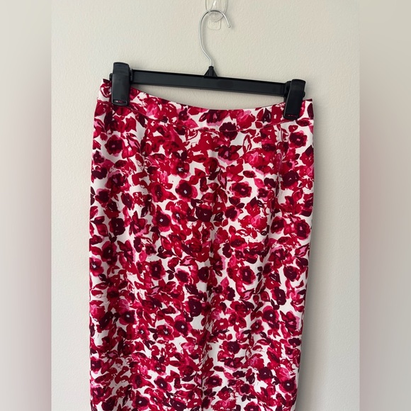 Who What Wear Fashion Pink Floral Pencil Skirt Size 4 - Picture 5 of 8
